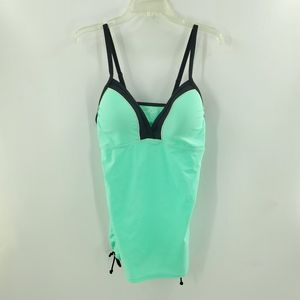 Free Country mint green and back tankini top L 12/14